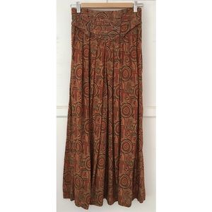 Vintage Rayon Abstract Maxi Skirt